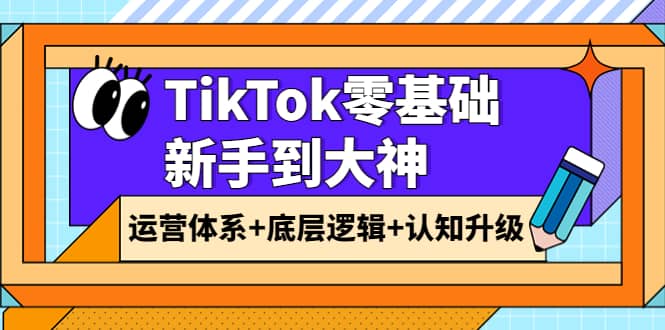 TikTok零基础新手到大神：运营体系 底层逻辑 认知升级（9节系列课）-搞钱帮