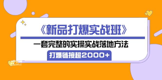 《新品打爆实战班》一套完整的实操实战落地方法，打爆链接超2000 （38节课)-搞钱帮