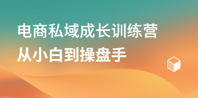 电商私域成长训练营，从小白到操盘手-搞钱帮