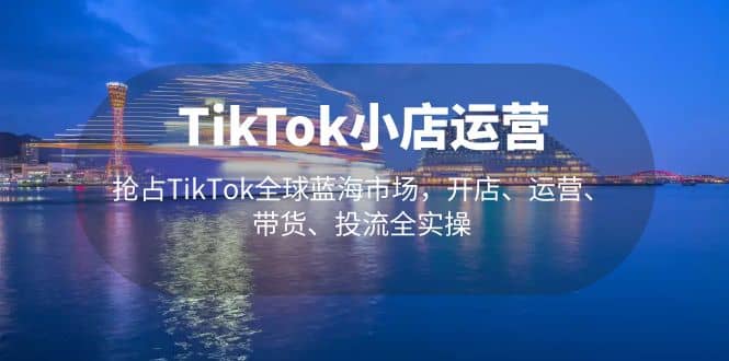 TikTok小店运营 抢占TikTok全球蓝海市场，开店、运营、带货、投流全实操-搞钱帮